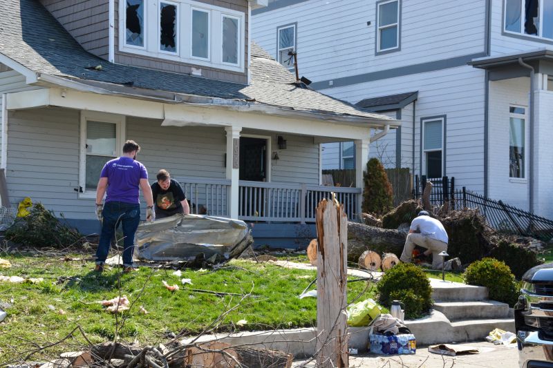 Storm Damage Restoration Crew